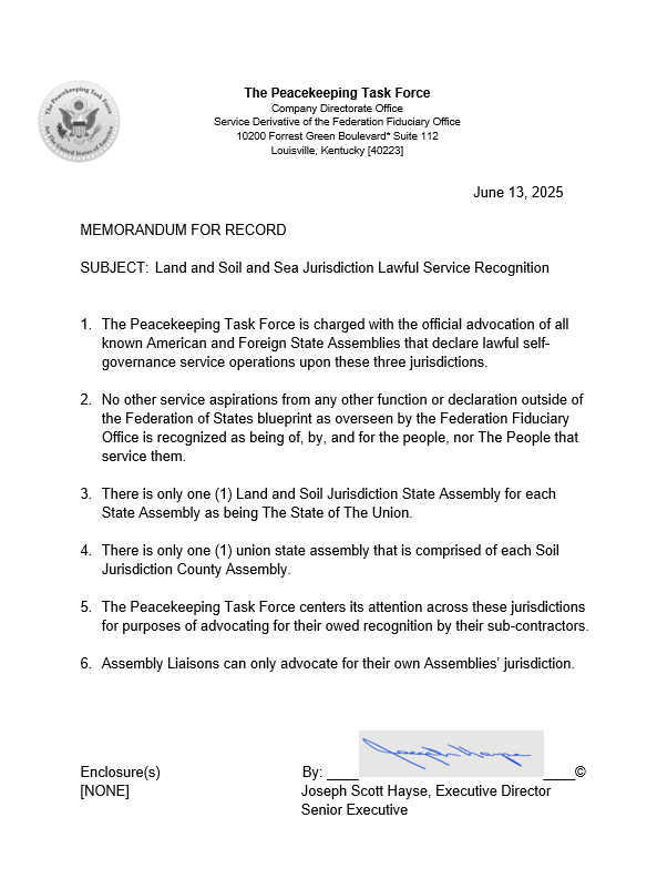 The Continental Marshals Service and Peacekeeping Task Force - PKTF News